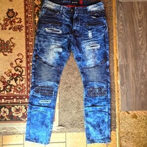 HOST PICK🎉🎊MAKOBI MK never worn distressed designer mens jeans 👖 sz36x34